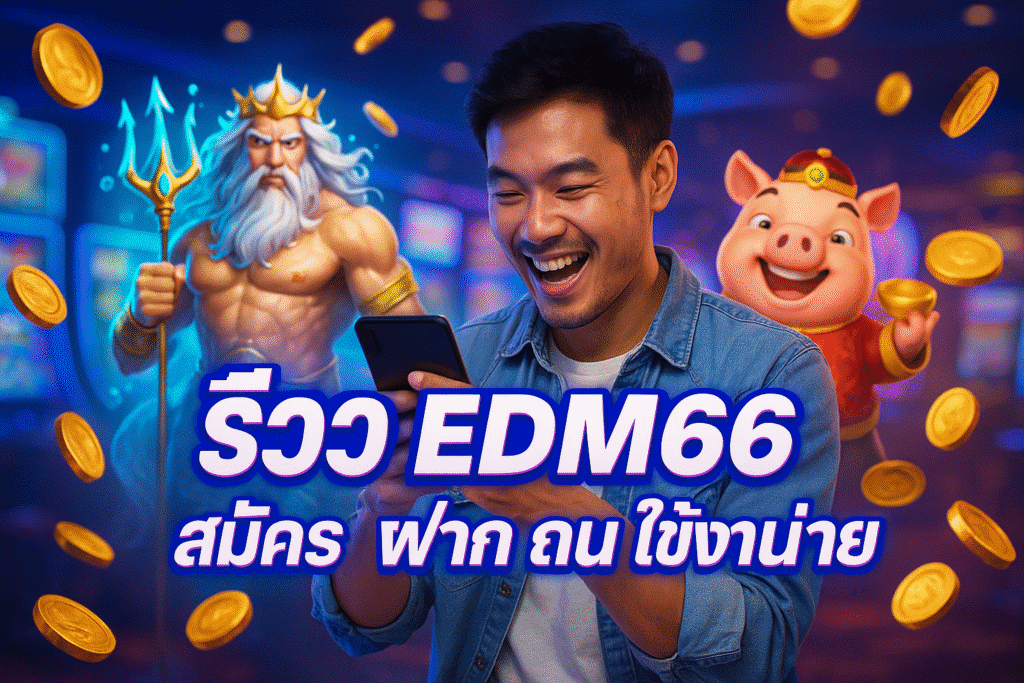 รีวิว EDM66 สมัคร ฝาก ถอน ใช้งานง่าย